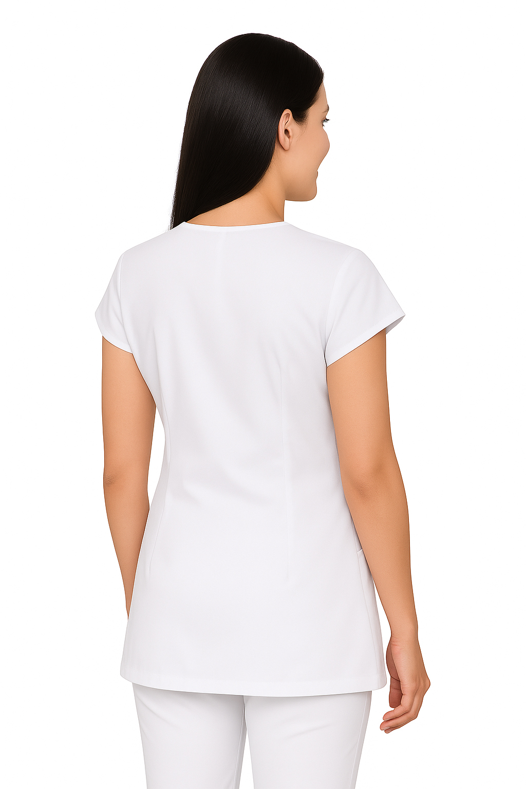 żakiet_medyczny_grażyna_6medicstar3 Żakiet posiada krótkie rękawki o optymalnej szerokości, nie ograniczającej ruchów, a także jest zapinany na napy. Zadbano także o funkcjonalność i wyposażono uniform w trzy kieszenie – jedną górną naszytą na wysokości lewej piersi oraz dwie dolne estetycznie wszyte do wewnątrz Dodatkowe informacje: Istnieje możliwość nadruku lub haftu Tkanina 65% poliester 35% bawełna Gramatura 175 g/m2 Temperatura prania do 60 stopni