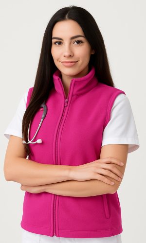 Kamizelka polarowa medicstar 518 świetnie układa się na sylwetce, zapewniając pełną swobodę i komfort noszenia. Idealna na jesienne chłody. Polar, 100 % poliester, wykończenie antypillingowe gramatura 260 g/m izolujący materiał wewnętrzna część lamówki wzmocniona kolorową taśmą z materiału wierzchniego spiralny zamek błyskawiczny na całej długości wszyte kieszenie z zamkiem spiralnym dolny brzeg regulowany za pomocą elastycznego ściągacza wykończenie antypillingowe po zewnętrznej stronie