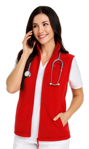 Kamizelka polarowa medicstar 518 świetnie układa się na sylwetce, zapewniając pełną swobodę i komfort noszenia. Idealna na jesienne chłody. Polar, 100 % poliester, wykończenie antypillingowe gramatura 260 g/m izolujący materiał wewnętrzna część lamówki wzmocniona kolorową taśmą z materiału wierzchniego spiralny zamek błyskawiczny na całej długości wszyte kieszenie z zamkiem spiralnym dolny brzeg regulowany za pomocą elastycznego ściągacza wykończenie antypillingowe po zewnętrznej stronie