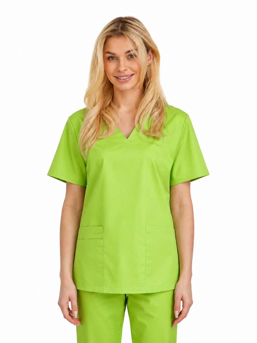 bluza medyczna damska Afrodyta kolor limonka Bluza medyczna damska Afrodyta Medicstar Premium Flex limonka - obrazek 1