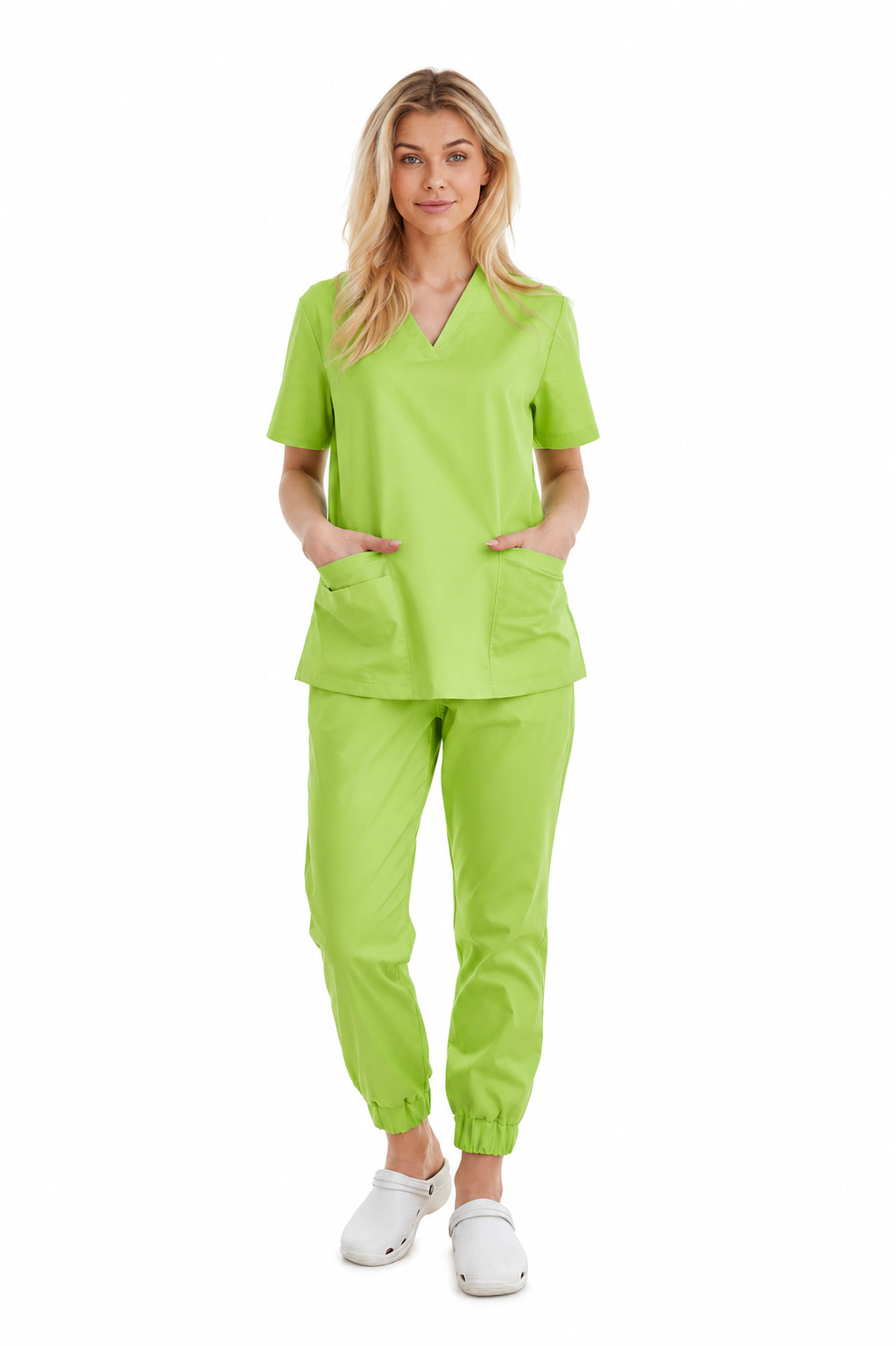 bluza medyczna damska Afrodyta kolor limonka3 Bluza medyczna damska Afrodyta Medicstar Premium Flex limonka - obrazek 3