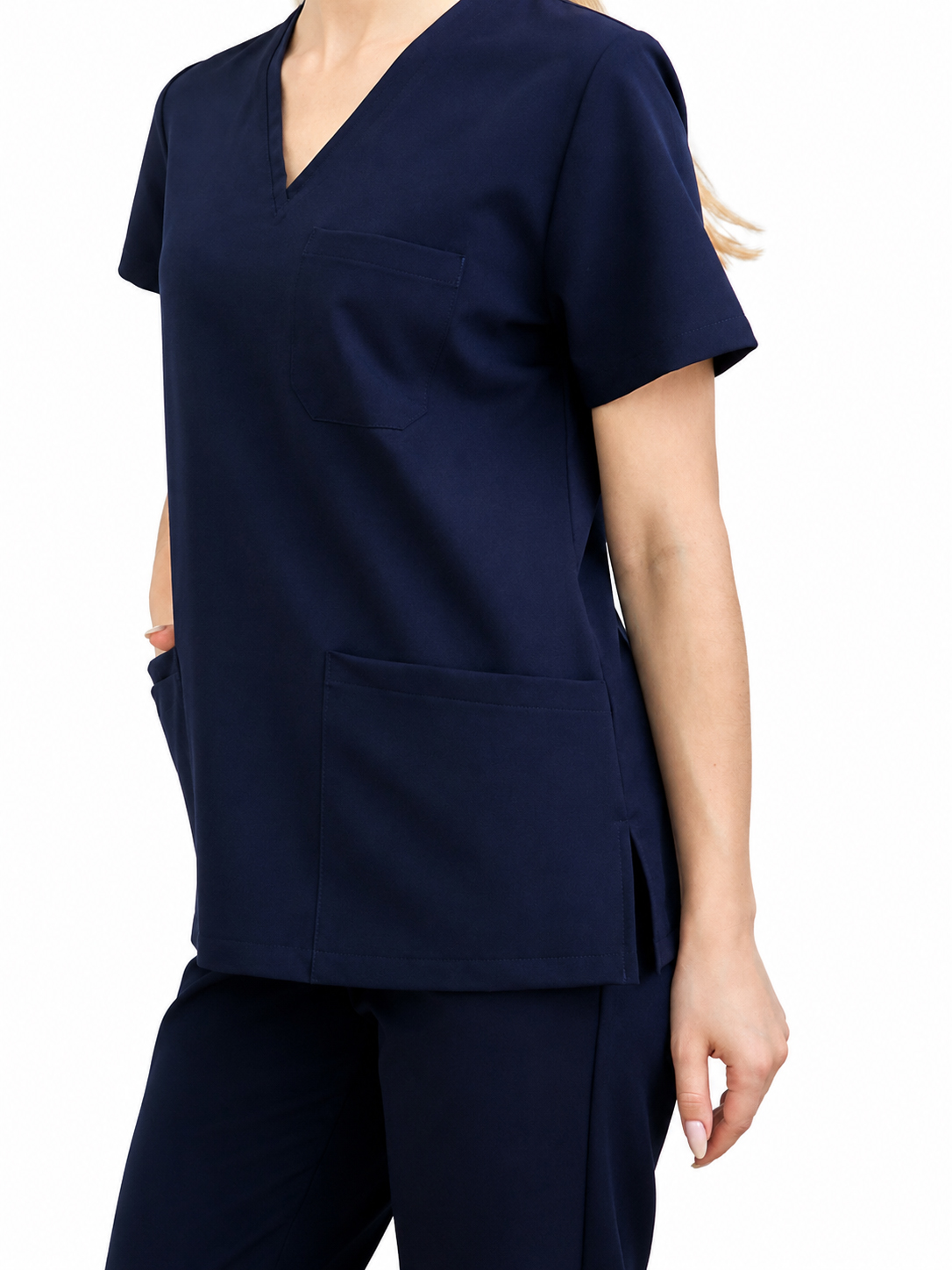 Bluza Medyczna Damska Atena Cosmo Super Flex kolor 2Granat Bluza medyczna damska Atena Medicstar Cosmo super flex kolor granat - obrazek 6