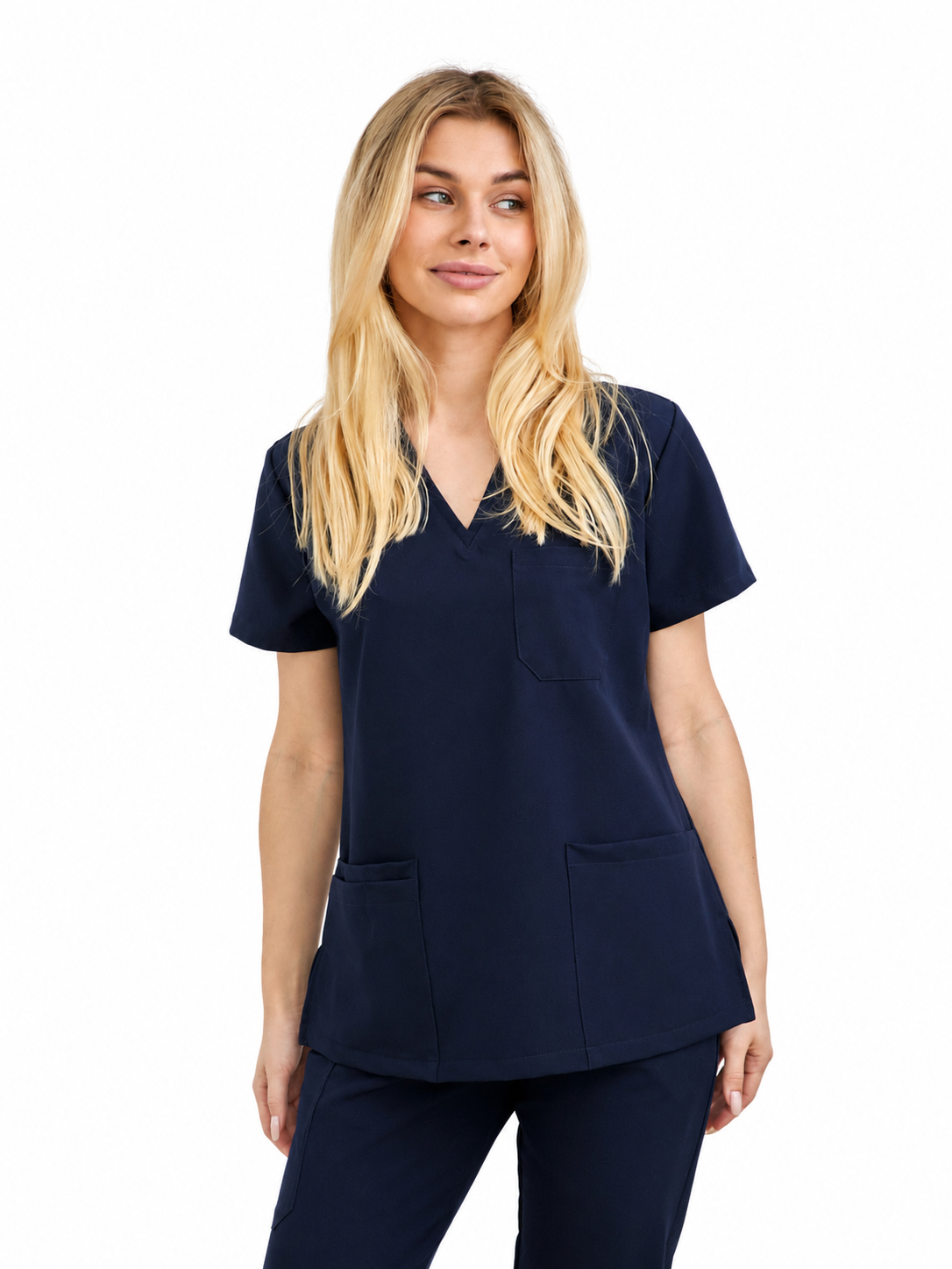 Bluza Medyczna Damska Atena Cosmo Super Flex kolor Granat Bluza medyczna damska Atena Medicstar Cosmo super flex kolor granat - obrazek 5