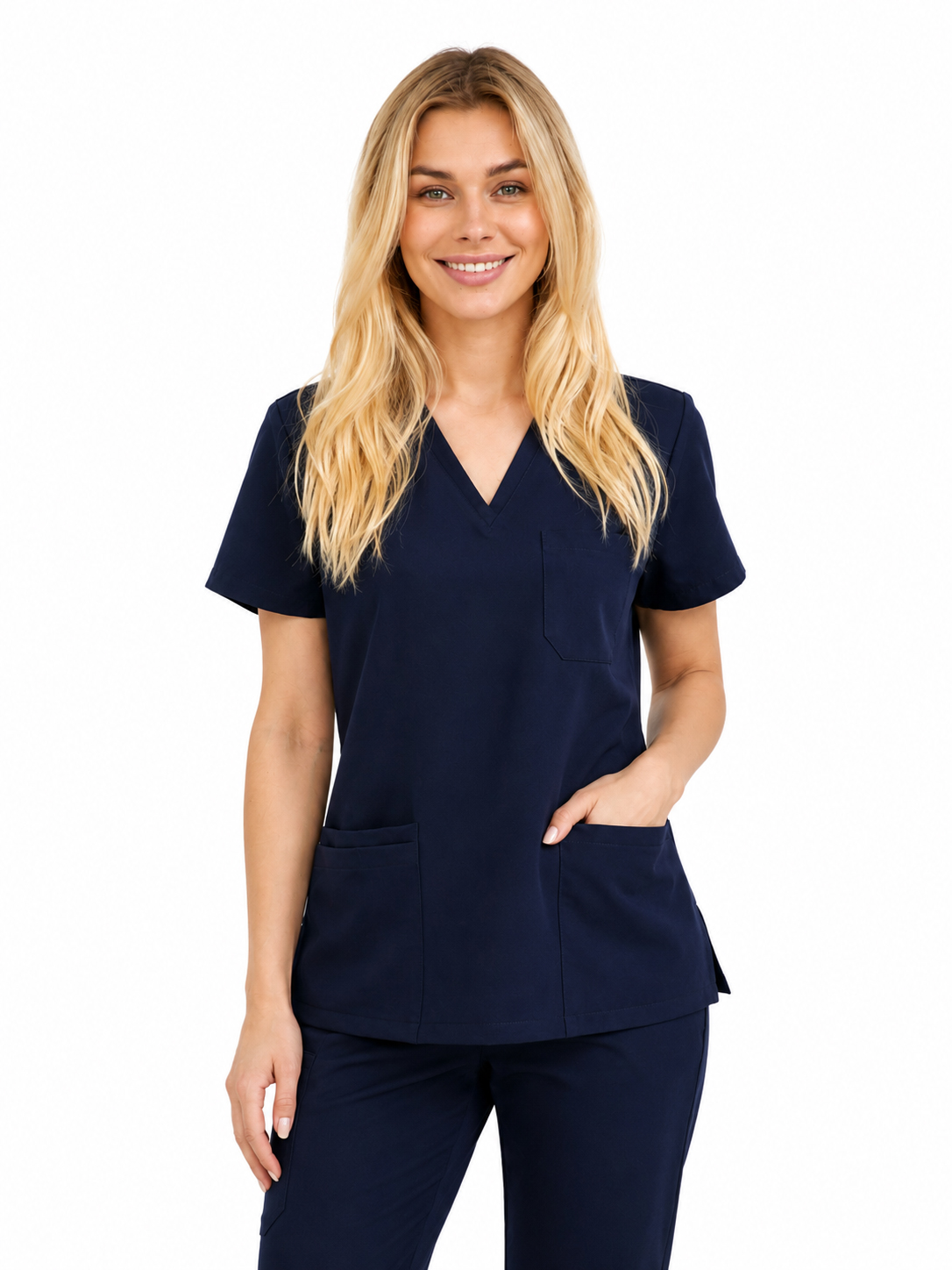 Bluza Medyczna Damska Atena Cosmo Super Flexx kolor 2Granat Bluza medyczna damska Atena Medicstar Cosmo super flex kolor granat - obrazek 1
