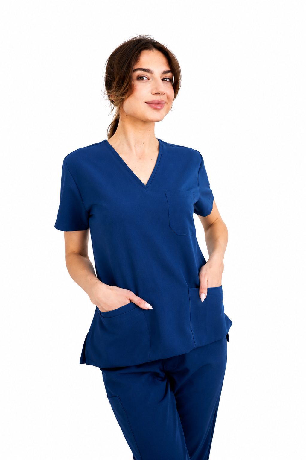 Bluza medyczna damska Atena Cosmo Super Flex kolor niebieski01 Bluza medyczna damska Atena Medicstar Cosmo super flex kolor niebieski - obrazek 3