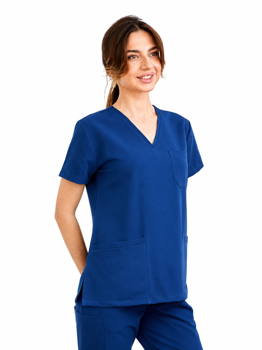 Bluza medyczna damska Atena Cosmo Super Flex kolor niebieski12 Bluza medyczna damska Atena Medicstar Cosmo super flex kolor niebieski - obrazek 1