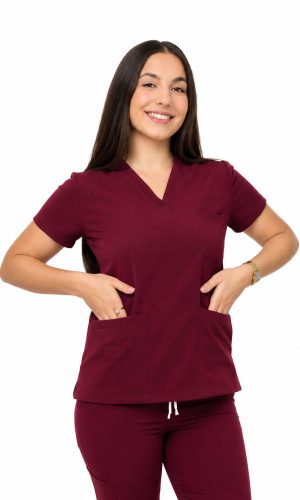 Bluza medyczna damska Atena Medicstar Cosmo super flex kolor bordo