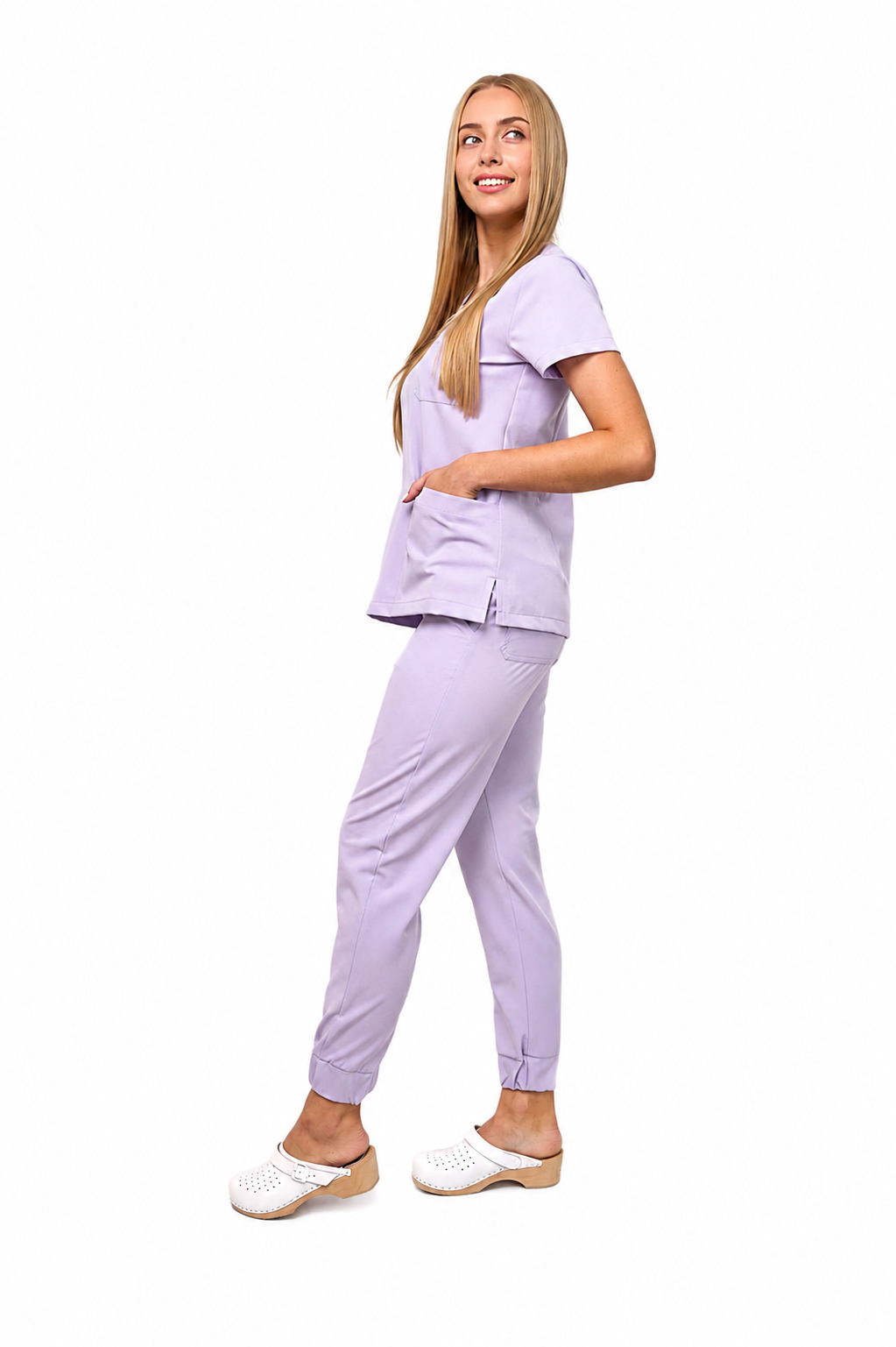 Bluza medyczna damska Atena Cosmo flex kolor lawenda3 Bluza medyczna damska Atena Medicstar Cosmo super flex kolor lawenda - obrazek 4