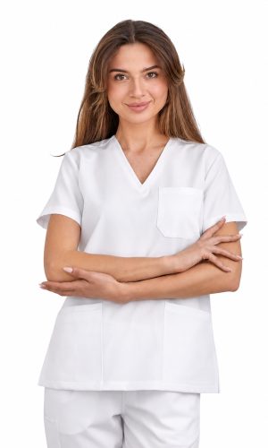 Bluza medyczna damska Atena Medicstar Cosmo super flex kolor biały